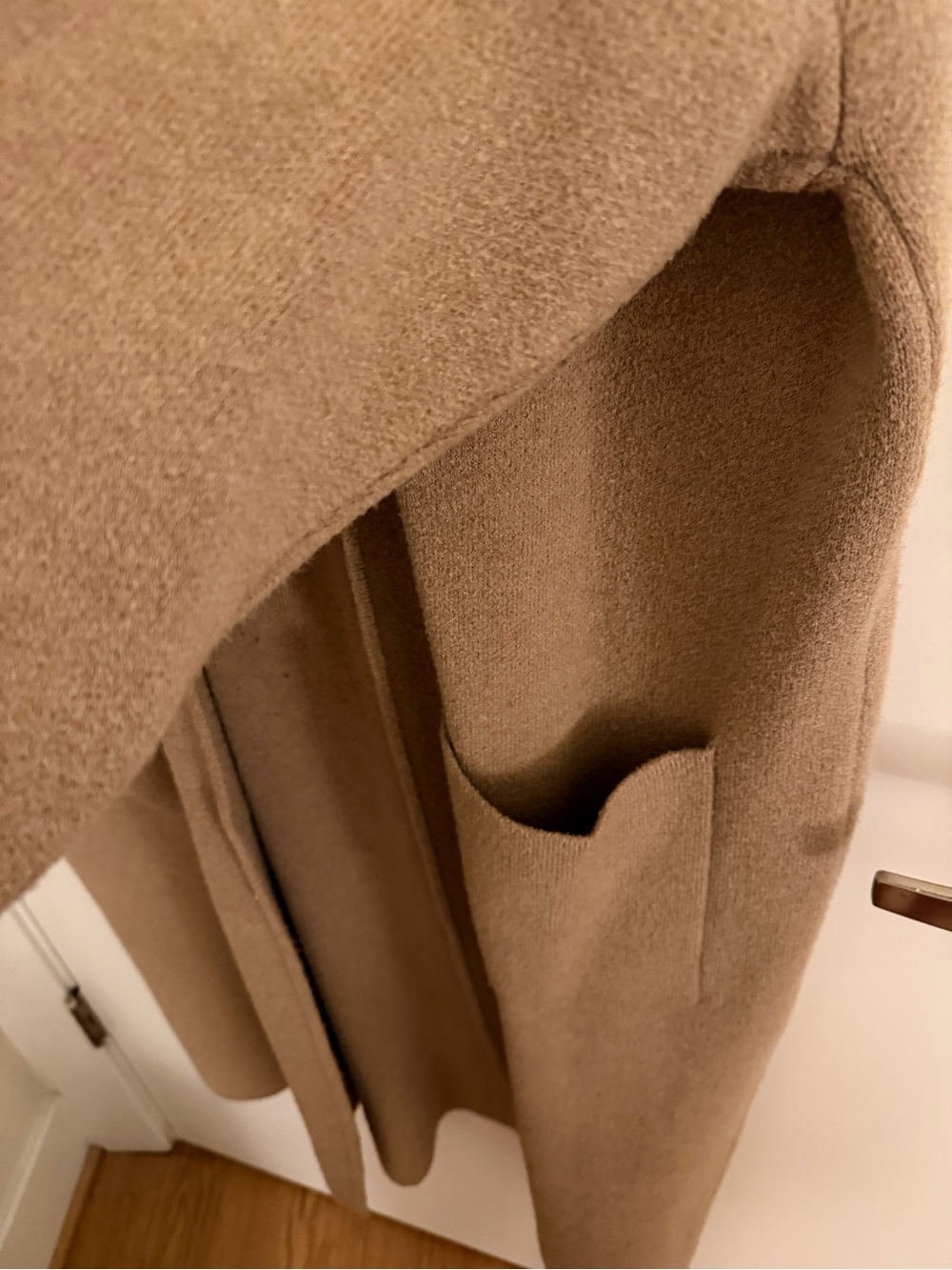 Mango Camel Open-Front Knit Duster Cardigan - Picture 5 of 5